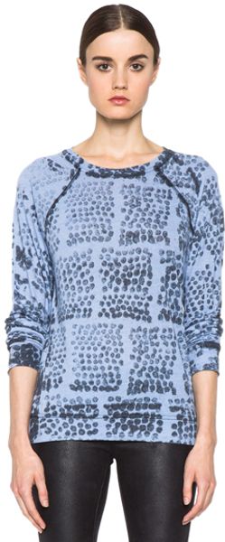 Kelly Wearstler Idol Top in Bluegeometric Print - Lyst