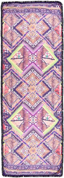 Matthew Williamson Raj Patchwork Pom Pom Scarf  - Lyst