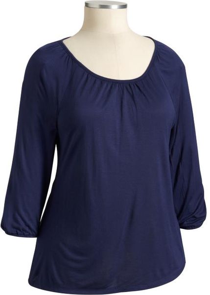 Old Navy Dolman Sleeve Jersey Tops in Blue (russian navy)