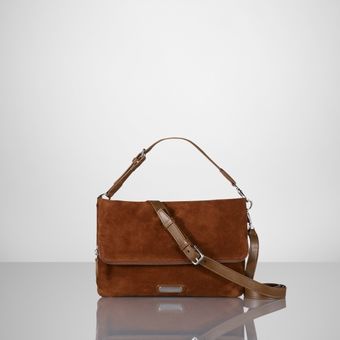 Ralph Lauren Suede Convertible Clutch - Lyst