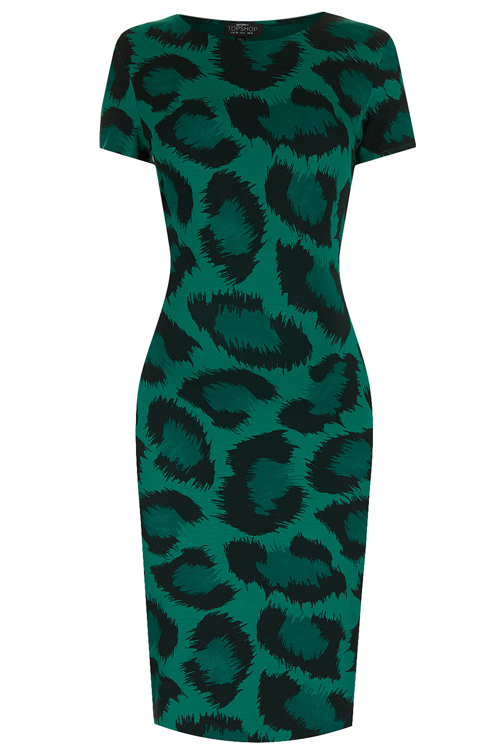 Maternity Leopard Bodycon Dress in Green Lyst