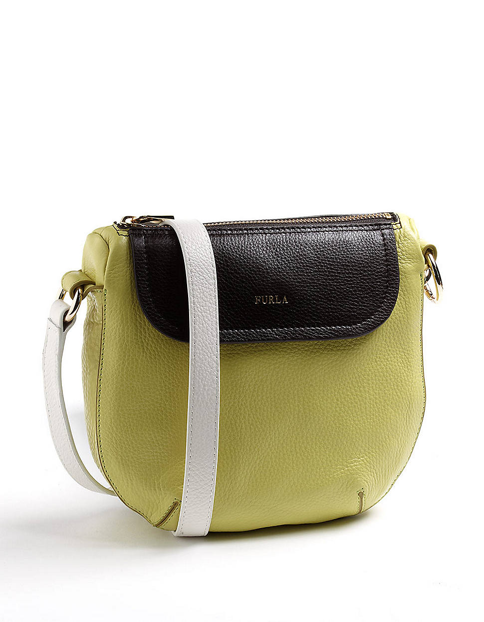 Furla Wave Leather Crossbody Bag in Green (lime & ebano) Lyst