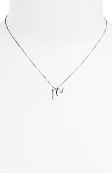 Kwiat Initial Pendant Necklace in White (white gold m)