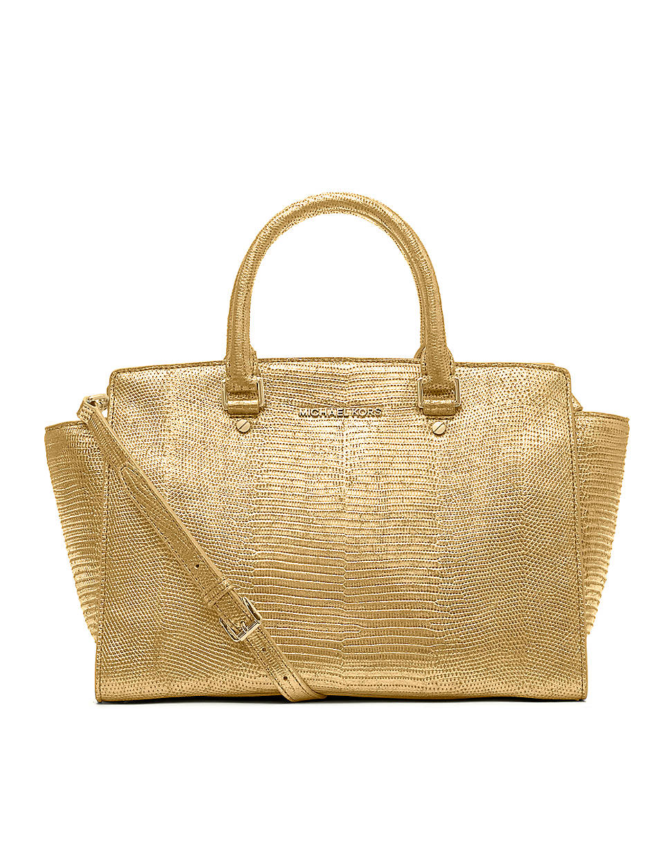 Michael Michael Kors Large Selma Lizard Tote In Gold Lyst - Michael Michael Kors Large Selma Lizard Tote In Gold Lyst michael michael kors large selma lizard tote in gold lyst michael michael kors large selma lizard tote in gold lyst