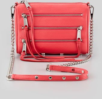 Rebecca Minkoff Zipfront Leather Crossbody Bag - Lyst