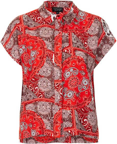 men's bandana print shirt