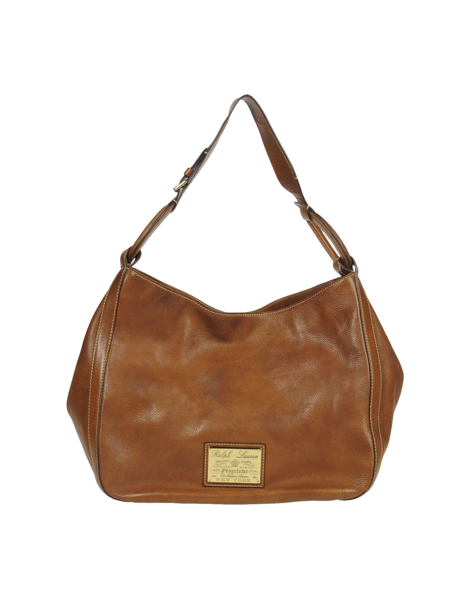 ralph lauren tan leather bag