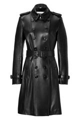 Burberry Lambskin Torquay Trench in Black