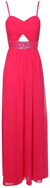 Jane Norman Cut Out Embellished Maxi Dress - Lyst