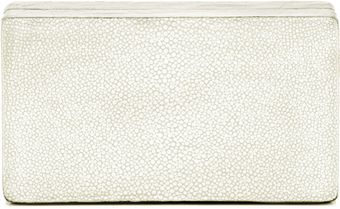 Hunting Season White Shagreen Box Clutch - Lyst