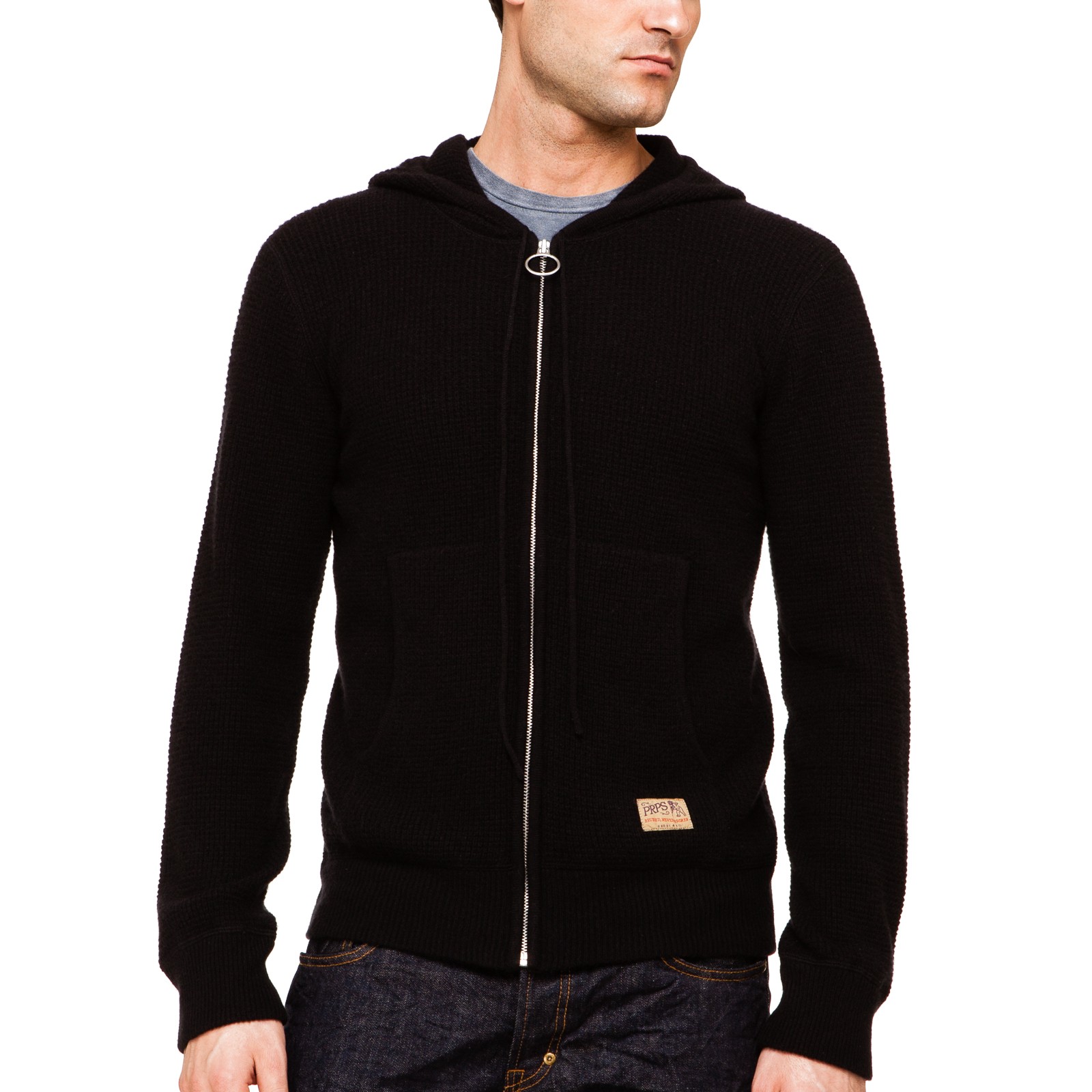 Prps Cashmere Hooded Sweater in Black for Men Lyst