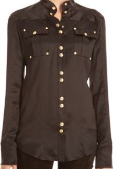 Balmain Snap Front Blouse - Lyst