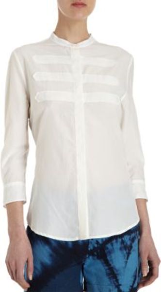 Band Of Outsiders Appliqué Button Front Tunic - Lyst