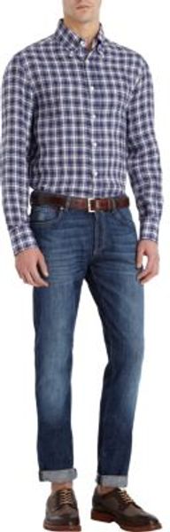 Brunello Cucinelli Madras Shirt - Lyst