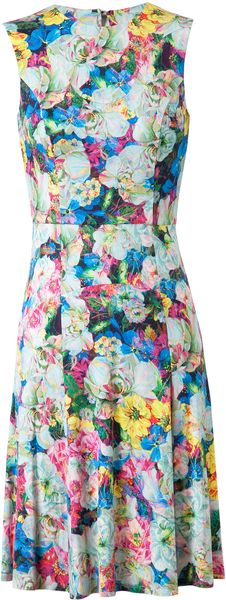 Erdem Brennon Floral Printed Stretch Jersey Dress - Lyst
