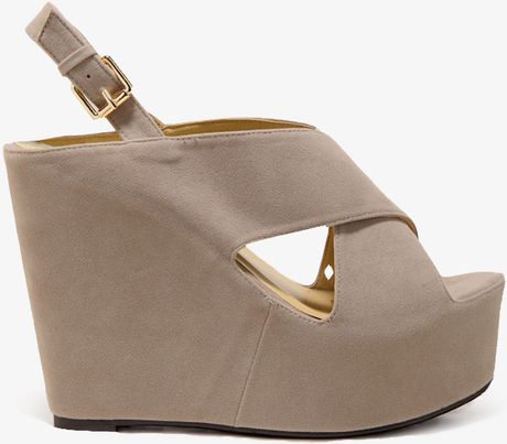 Forever 21 Chunky Wedge Sandals in Gray (GREY) | Lyst