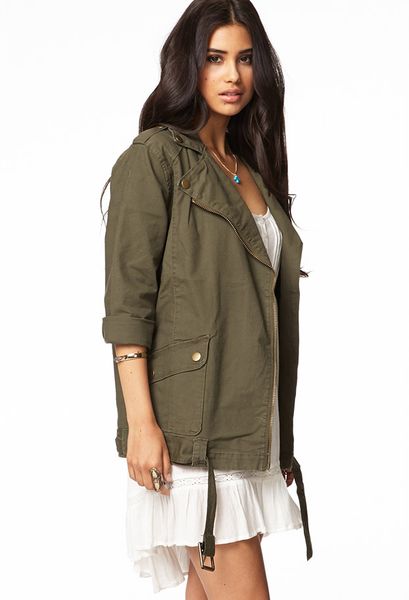 Forever 21 Militaryinspired Utility Jacket in Green (olive) | Lyst