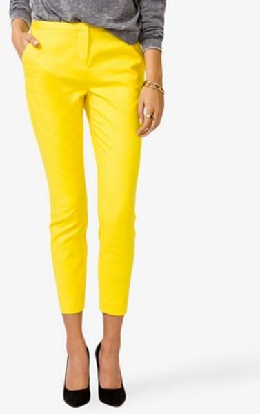 Forever 21 Essential Ankle Pants in Yellow