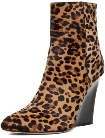 Jimmy Choo Mercury Wedge Bootie in Animal Printbrown - Lyst