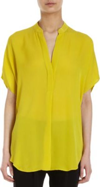 Vince Cap Sleeve Blouse - Lyst