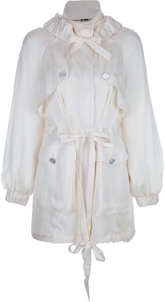 Blumarine Silk Drawstring Coat - Lyst