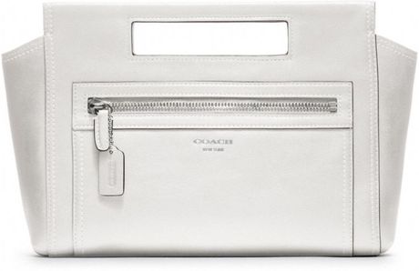 coach clutch white