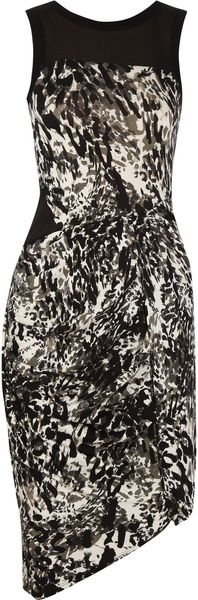 DKNY Animalprint Stretchjersey Dress - Lyst