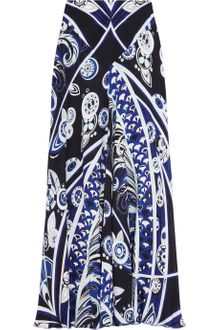 Emilio Pucci Printed Silk Maxi Skirt - Lyst