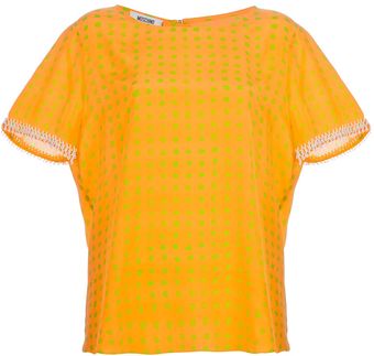 Moschino Cheap & Chic Boxy Polka Dot Top - Lyst