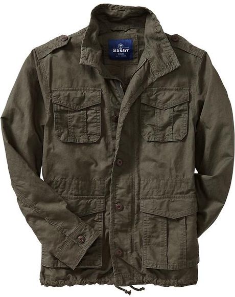 Old Navy Linenblend Military Jackets in Green for Men (forest floor ...