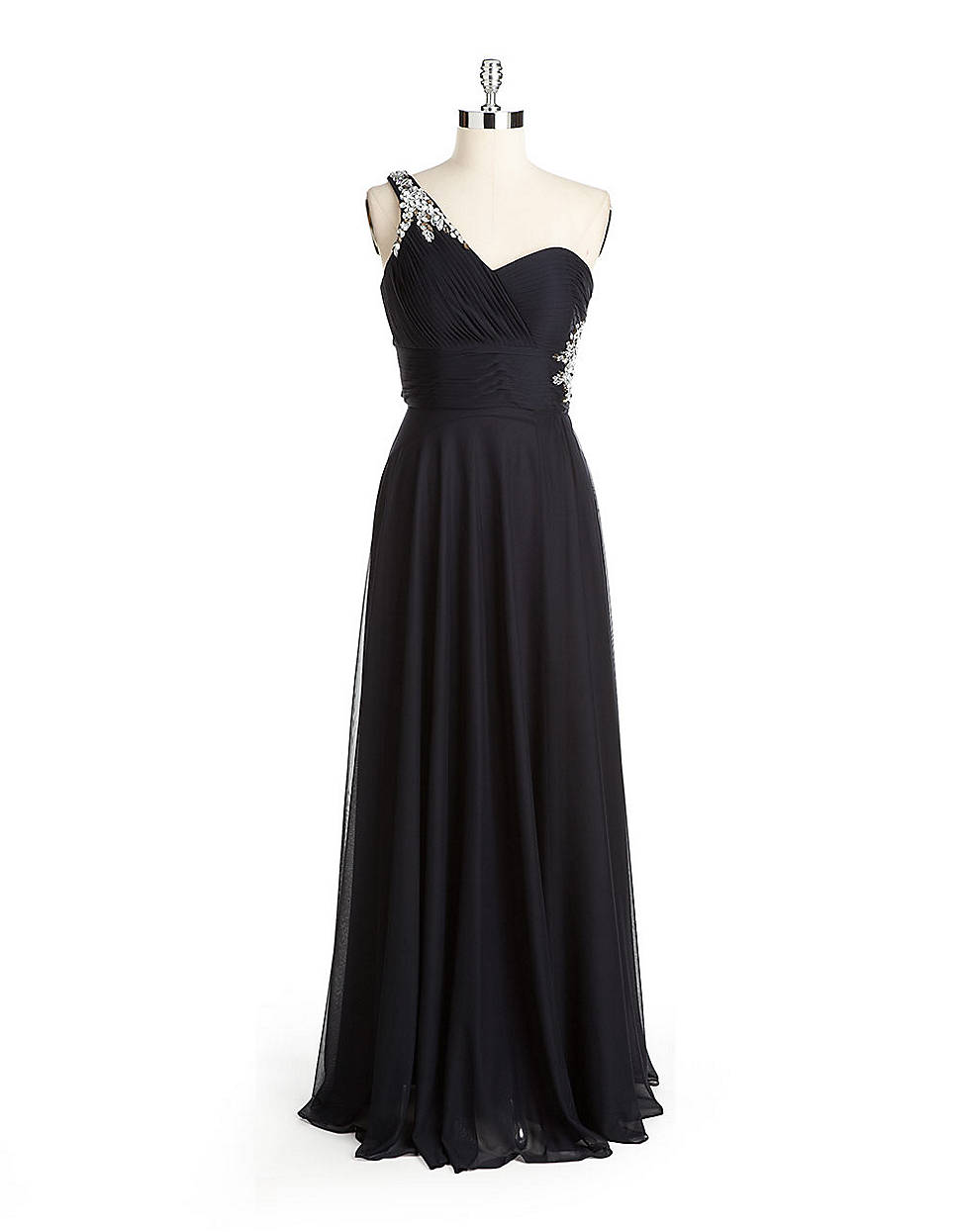 xscape navy blue gown