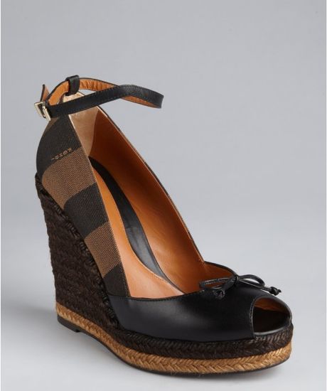 fendi black canvas espadrilles