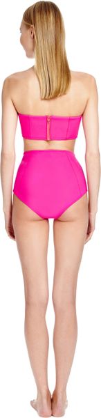 Shakuhachi Neo Minimal Bustier Bikini Top In Pink Hot Pink Lyst