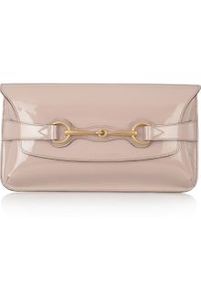 Gucci Patent Leather Envelope Clutch - Lyst
