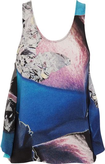 Dion Lee Printed Silk Faille Top - Lyst