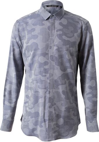 Neil Barrett Pinstriped Cotton Shirt - Lyst