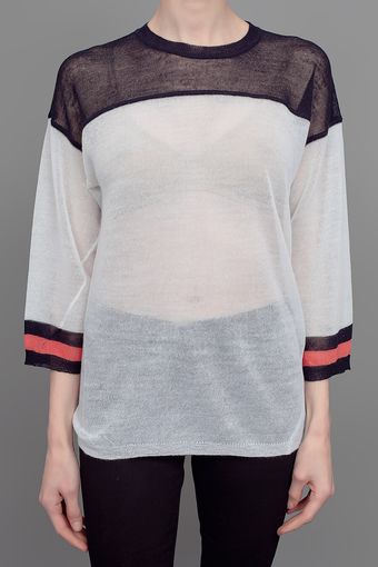 A.L.C. Elsie Sweater Ivory Navy - Lyst