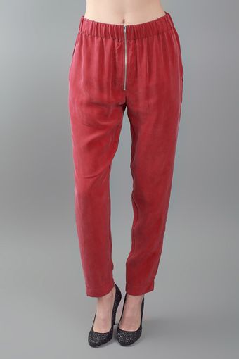 Enza Costa Zip Pant Red - Lyst