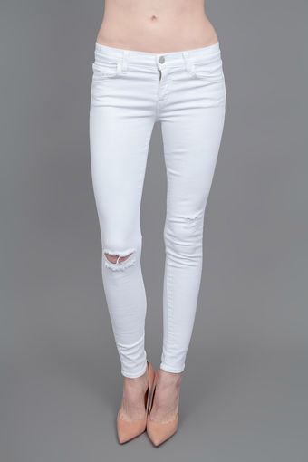 J Brand Destroy Skinny Jean White - Lyst