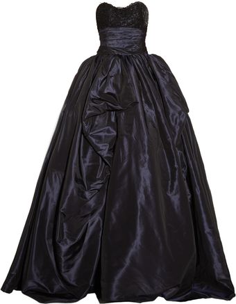Marchesa Embellished Lace and Silktaffeta Gown - Lyst