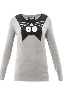 Markus Lupfer Cartoon Kitty Intarsia Sweater - Lyst