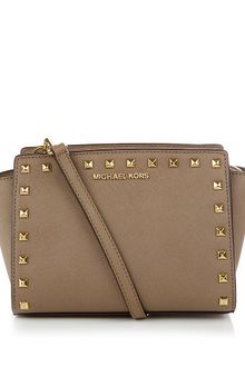 michael kors studded messenger bag