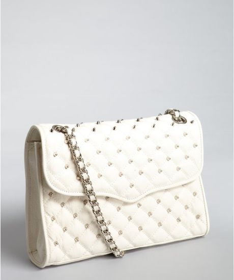 quilted white handbag