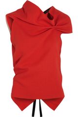 Roland Mouret Eugene Draped Woolcrepe Top