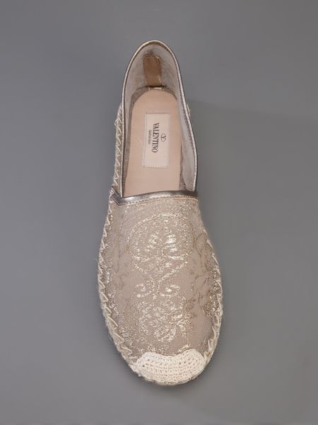 valentino gold espadrilles