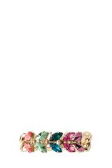 Iosselliani Multi Navettes Brass Floral Bracelet in Metallics