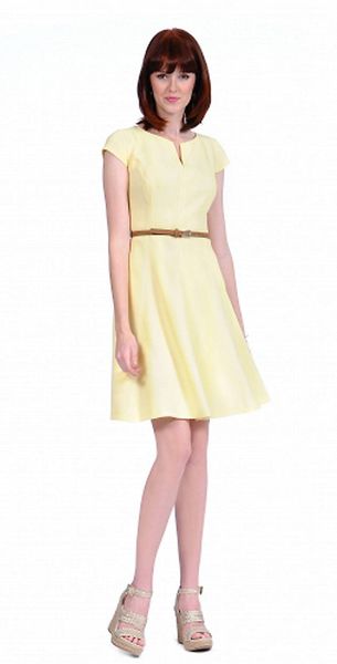 Kay Unger Cap Sleeved A Line Dress - Lyst