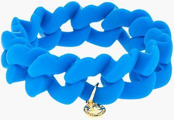 Marc By Marc Jacobs Electric Blue Haute Mess Rubber Turnlock Key Bracelet - Lyst