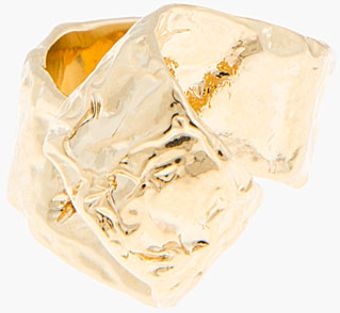 Marc By Marc Jacobs Hammered Gold Twist Ring - Lyst