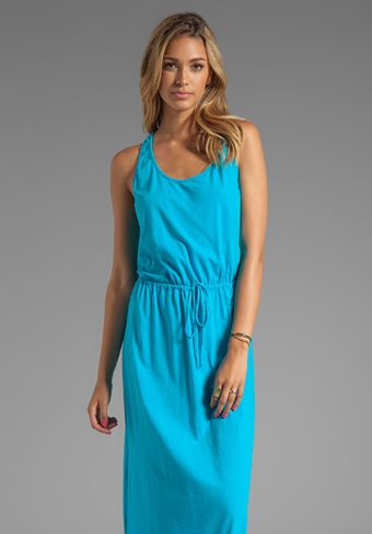 Michael Stars Crochet Racerback Maxi Dress in Blue - Lyst